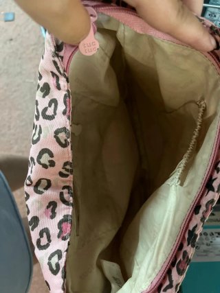 Bolso bebes estampado leopardo rosa