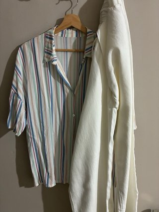Pantalón ancho blanco pata ancha.