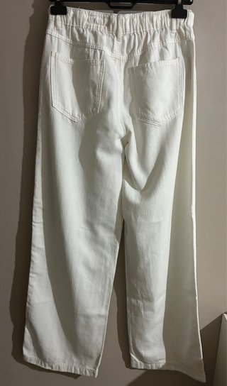 Pantalón ancho blanco pata ancha.