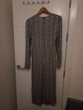 Vestido Zara Estampado Negro Blanco Talla M
