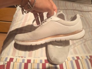Zapatillas Skechers Mujer Rosa y Blanco