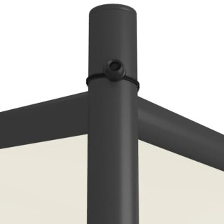 Cenador 3x3m Acero y Tela Blanco