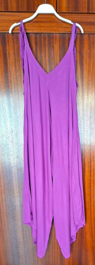 Mono violeta de asillas L pierna ancha