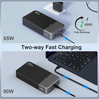 NUEVO! Power Bank 90W Carga Rápida usb C y A