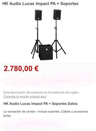 HK Audio Lucas Impact Equipo de Sonido