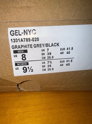 Zapatillas Asics GEL NYC Graphite Gray/Black