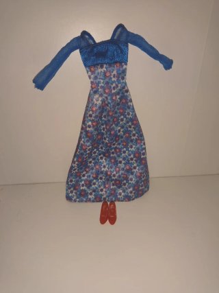 Splendido vestito con stampa floreale per Barbie o bambola simile originale Mattel