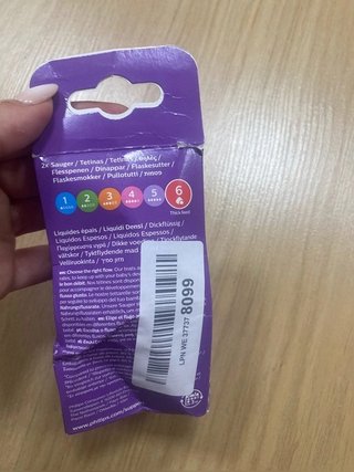 2 tetinas de biberón Philips, sin BPA para bebés de +6m