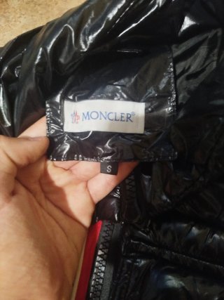 Abrigo Moncler Negro Cremallera Doble