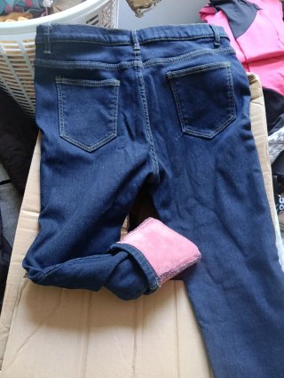 Pantalones vaqueros forrados rosas