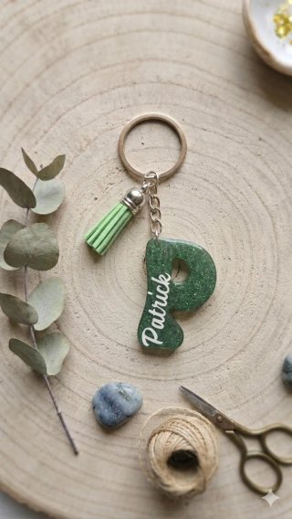 Llavero Letra Resina Personalizada
