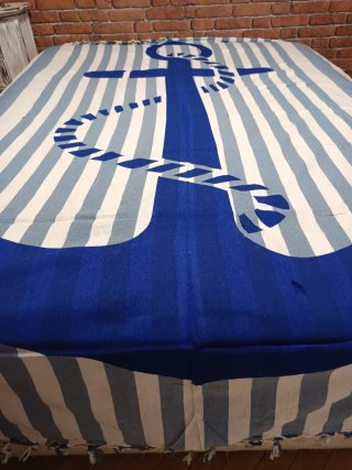 2 UNIDADES 15€ COLCHA NÁUTICA AZUL MULTIUSOS