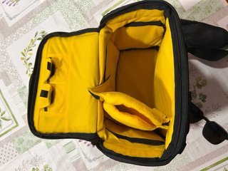 Bolsa para cámara de fotos gris y negra