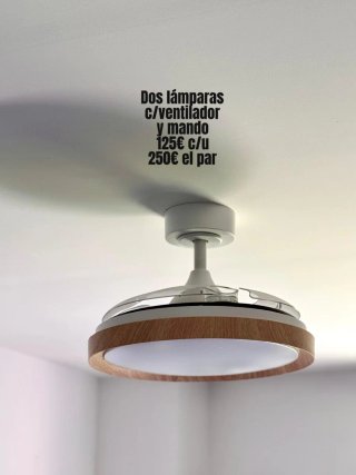 Lámpara con Ventilador y Mando