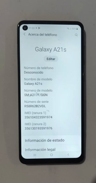 Samsung Galaxy A21s 128GB Nero