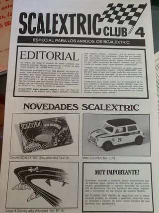 Scalextric Lote Revistas Club 1-5