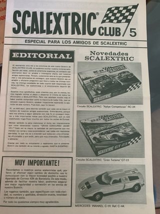 Scalextric Lote Revistas Club 1-5