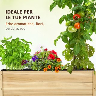 Fioriera da Giardino con Foro di Drenaggio e Rotel