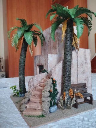 Miniatura Casa con Palmeras