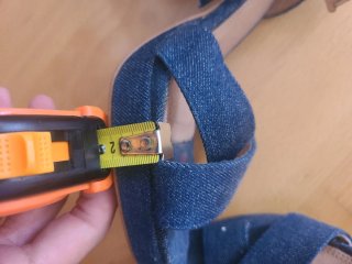 Sandalias tacón tejano azul 39 casi nuevos