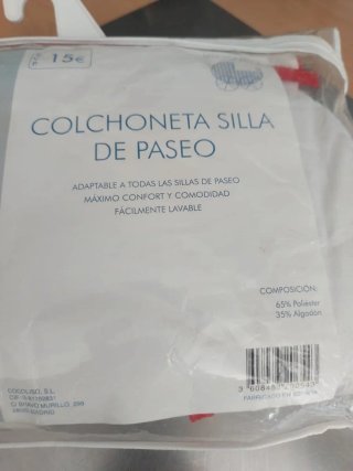 Colchoneta Silla Paseo Rayas Rojo Blanco Cocoliso