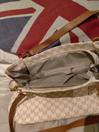 Bolso Blanco y Marrón
