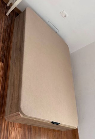 Canapé abatible tapizado beige