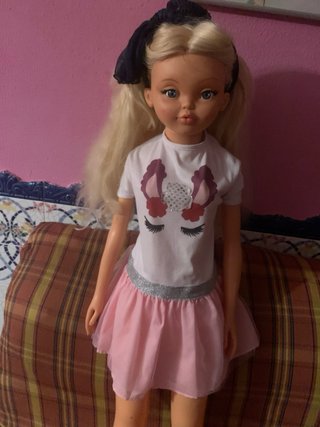Muñeca grande 1 metro con ropa y zapatos Rosaura