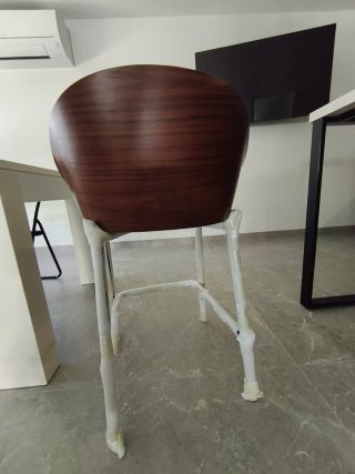 Taburete de cocina asiento polipiel negros