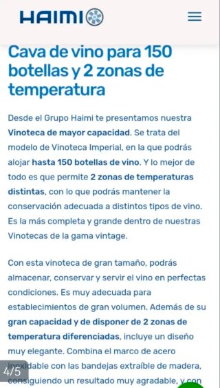 Vinoteca Haimi Doble Temperatura