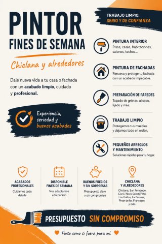 Pintura y pequeños reparos ¡ FINES DE SEMANA !