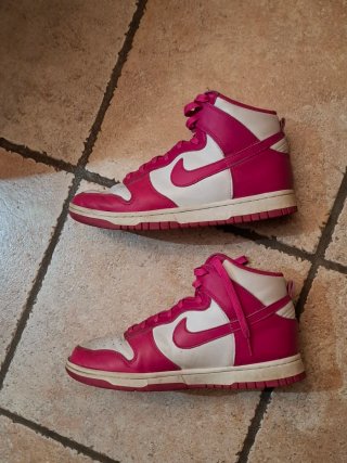 Nike Sneakers Pelle Bianca e Fucsia Tg 40.5