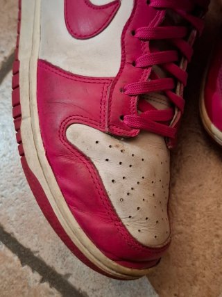 Nike Sneakers Pelle Bianca e Fucsia Tg 40.5