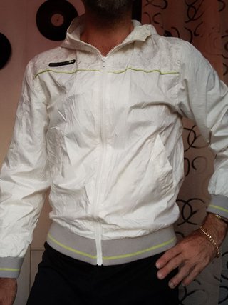 Giacca con cappuccio bianca edge small bianco cap