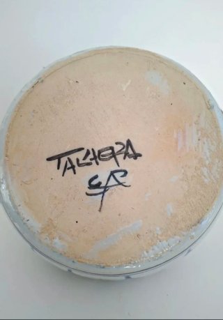 Botijo de cerámica Talavera pintado a mano