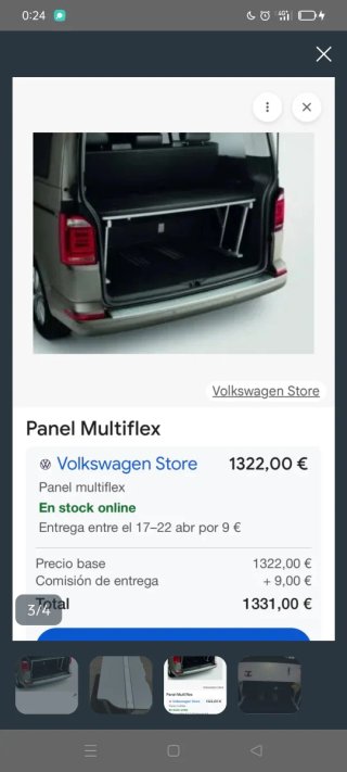 Panel Multilflex VW t5 Multivan California