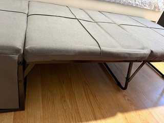 Cama Puff Plegable Gris