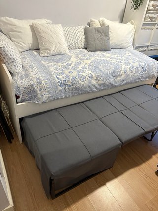 Cama Puff Plegable Gris