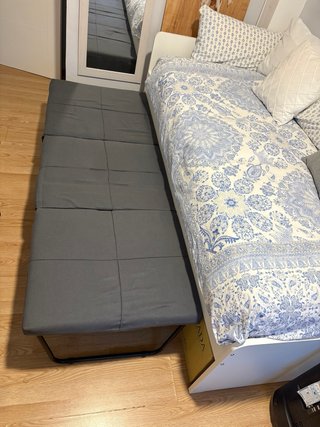 Cama Puff Plegable Gris