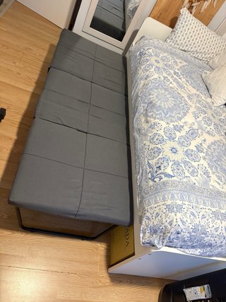 Cama Puff Plegable Gris