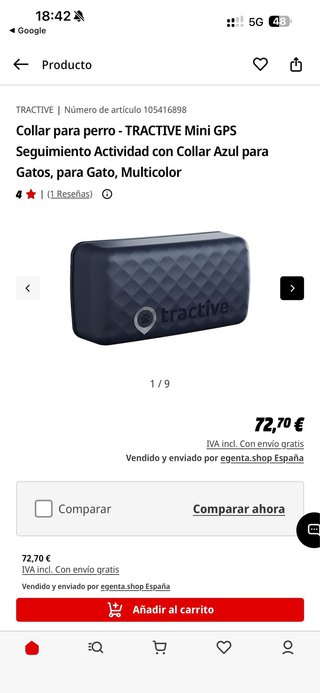 Collar Tractive GPS para Perro