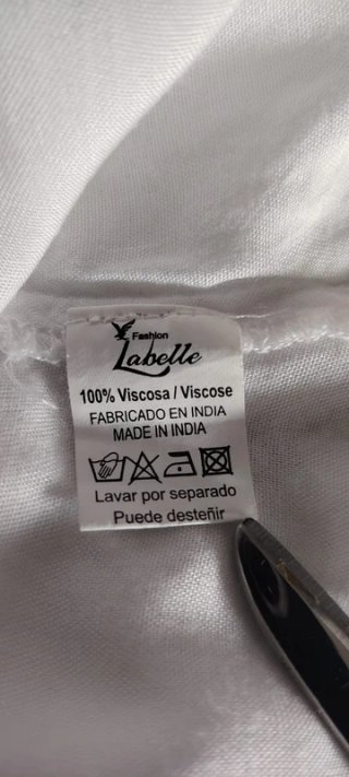 Blusa Blanca Ibicenca Fashion Labelle Talla L