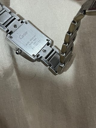 Reloj Cartier Plata y Blanco