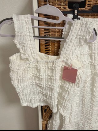 Conjunto Top y Falda Ibicenco Blanco