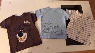 Lote 3 Camisetas Niño Manga Corta Disney 24-36 mes