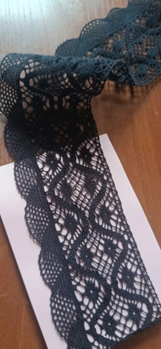 Encaje negro bolillo 7,50 cm
