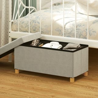 Baúl de Almacenaje Beige banco dormitorio pie cama