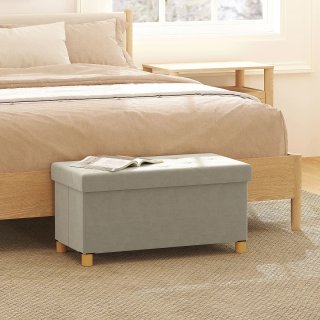 Baúl de Almacenaje Beige banco dormitorio pie cama