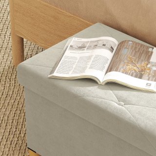 Baúl de Almacenaje Beige banco dormitorio pie cama