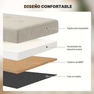 Baúl de Almacenaje Beige banco dormitorio pie cama